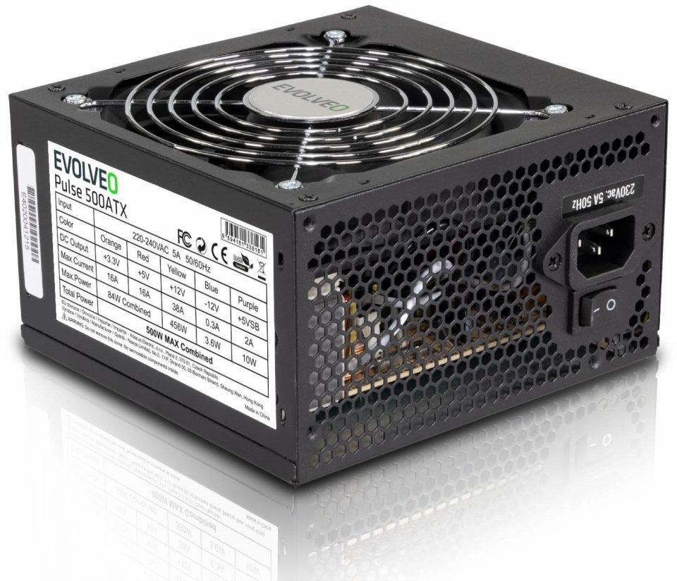 Evolveo zdroj 500W ATX, tichý, bulk (EP500PP12B)