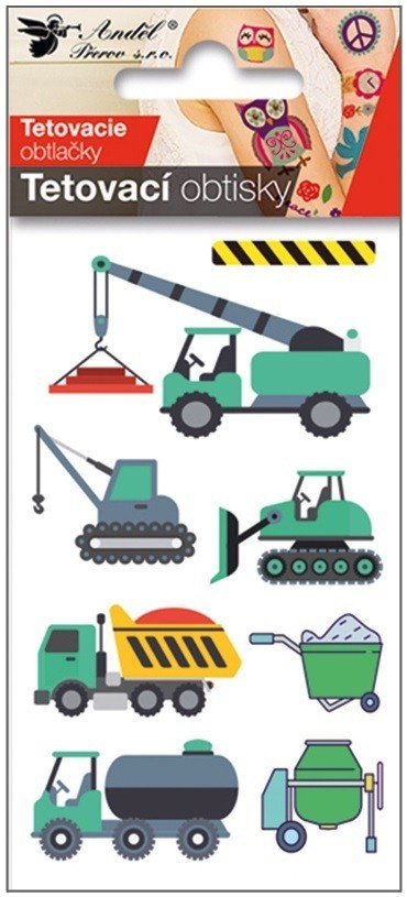 Anděl Tetovací obtisky - stavební stroje - 16029