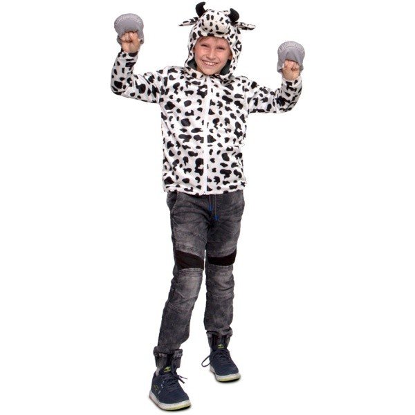 Kostým dětský Kráva, bunda s ocasem, vel. M-L