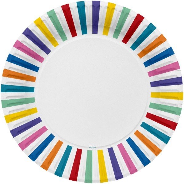 Talířky papírové Color Pop 23 cm 8 ks