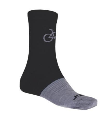 SENSOR PONOŽKY TOUR MERINO černá/šedá Velikost: 6/8, 39 - 42