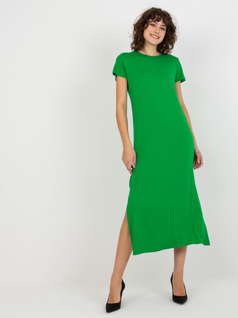 SVĚTLE ZELENÉ BASIC ŠATY LILIANE -RV-SK-7671.08-GREEN Velikost: M