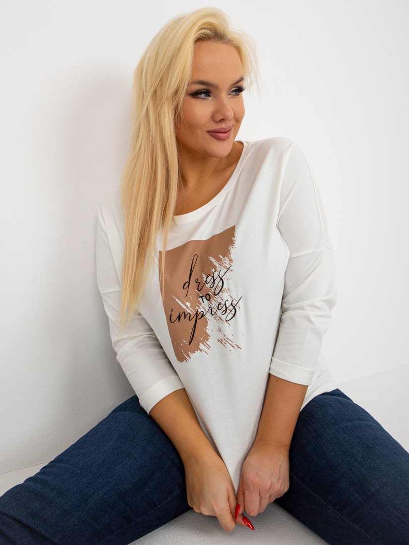 SMETANOVÉ TRIČKO DRESS TO IMPRESS -RV-BZ-8484.15P-ECRU Velikost: ONE SIZE