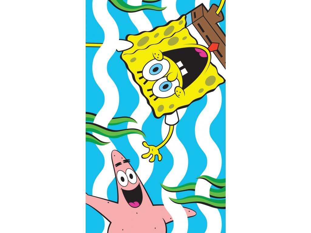 TipTrade Dětský ručníček 30x50 cm - Sponge Bob Zábava v moři