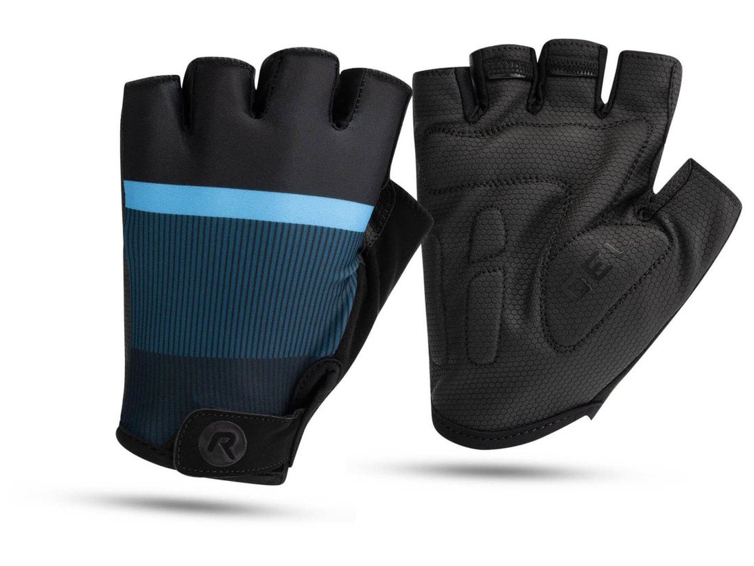 HERO II, cyklistické rukavice, černá-modrá 2XL