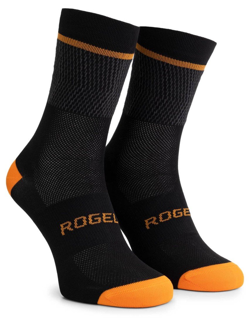 HERO II, ponožky, černá-oranžová 36-39