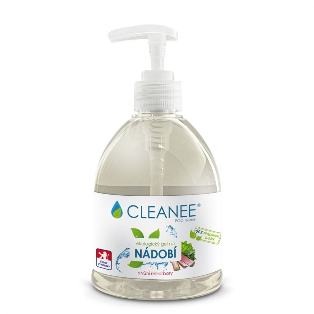 Cleanee Eco Gel na nádobí s vůní rebarbory 500 ml s dávkovačem