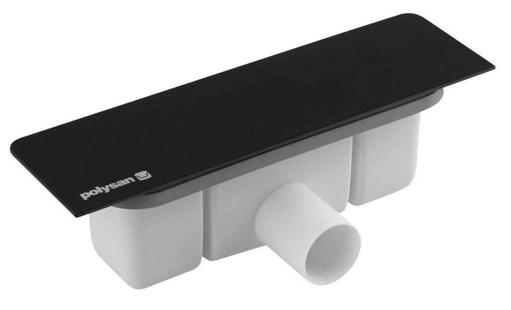 POLYSAN KAZUKO vaničkový sifon, DN40, krytka černá mat 26337