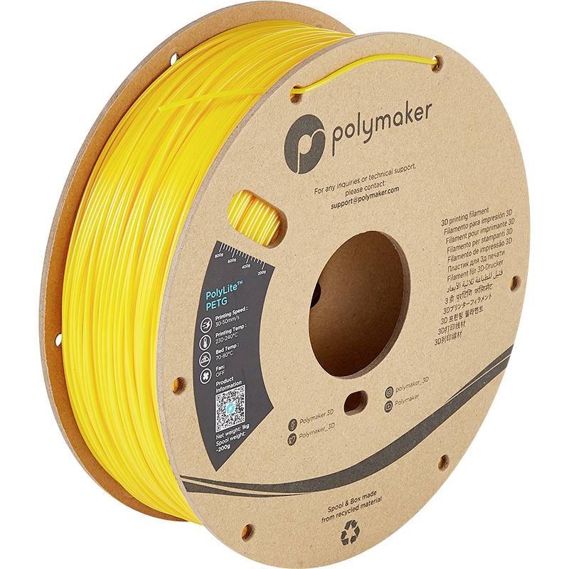 Polymaker PB01006 PolyLite vlákno pro 3D tiskárny PETG plast #####hitzebeständig, #####hohe Zugfestigkeit 1.75 mm 1000 g žlutá  1 ks