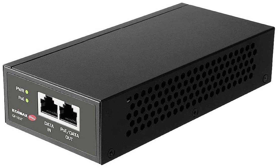 EDIMAX GP-103IT PoE injektor 1000 MBit/s IEEE802.3af (15,4 W), IEEE802.3at (30 W), IEEE 802.3bt