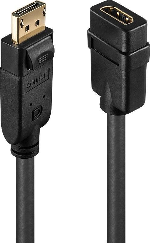 LINDY 41005  kabelový adaptér [1x zástrčka DisplayPort - 1x HDMI zásuvka] černá  15.00 cm