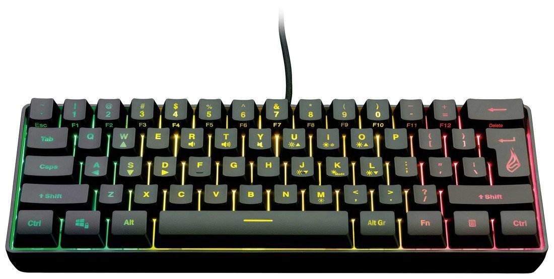 Surefire Gaming KingPin X1 kabelový, USB Herní klávesnice s podsvícením, tlačítka multimédií US anglická, QWERTY, Windows®  černá