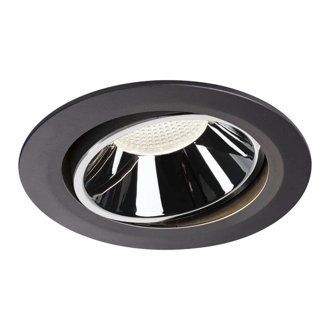 SLV BIG WHITE NUMINOS MOVE DL XL vnitřní LED zápustné stropní svítidlo černá/chrom 4000 K 55° otočné a výkyvné 1003753
