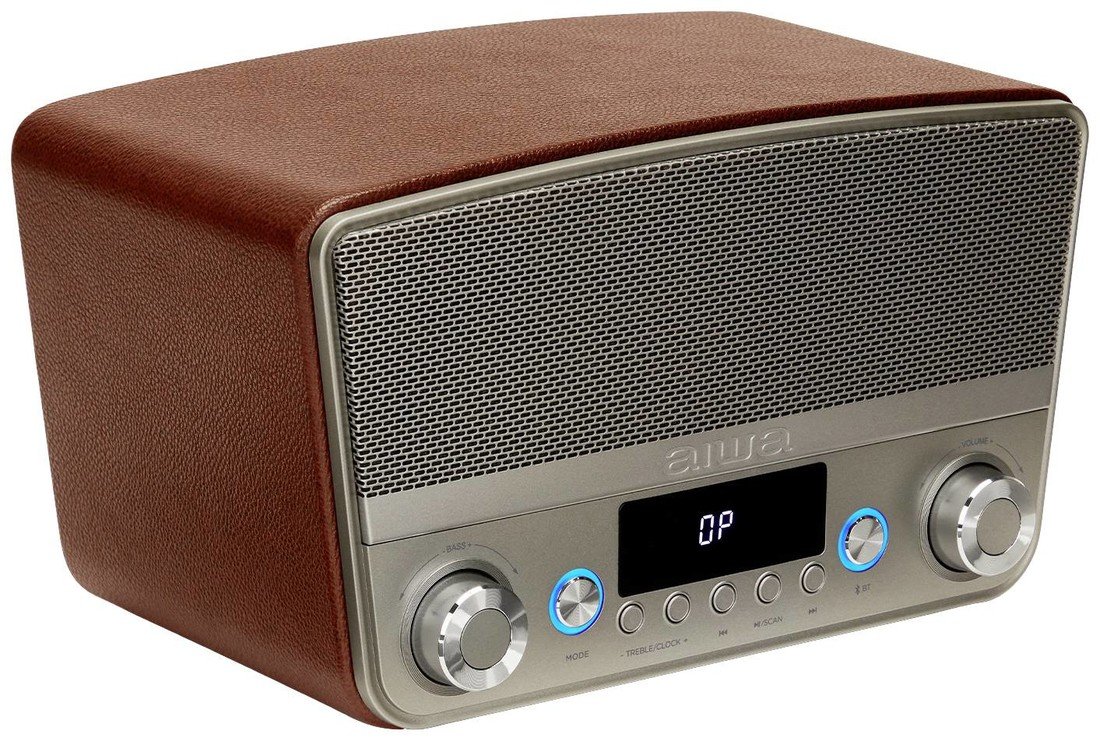 Aiwa BSTU-750BR stolní rádio FM AUX, Bluetooth, FM, USB   červená