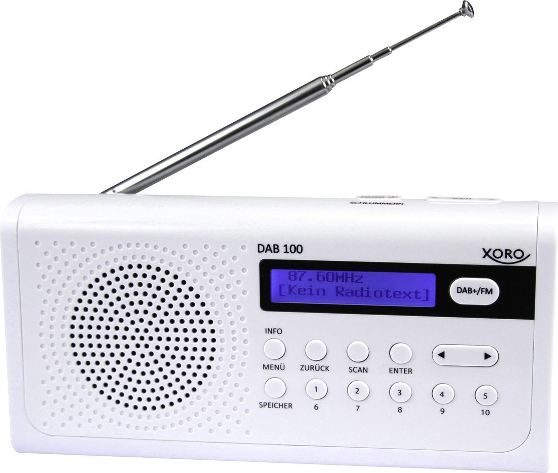 Xoro DAB 100 přenosné rádio DAB plus , FM    bílá
