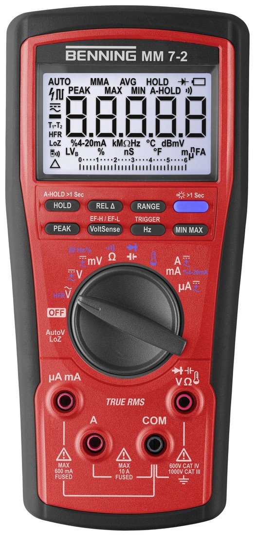 Benning MM 7-2 multimetr  digitální  CAT III 1000 V, CAT IV 600 V Displej (counts): 60000