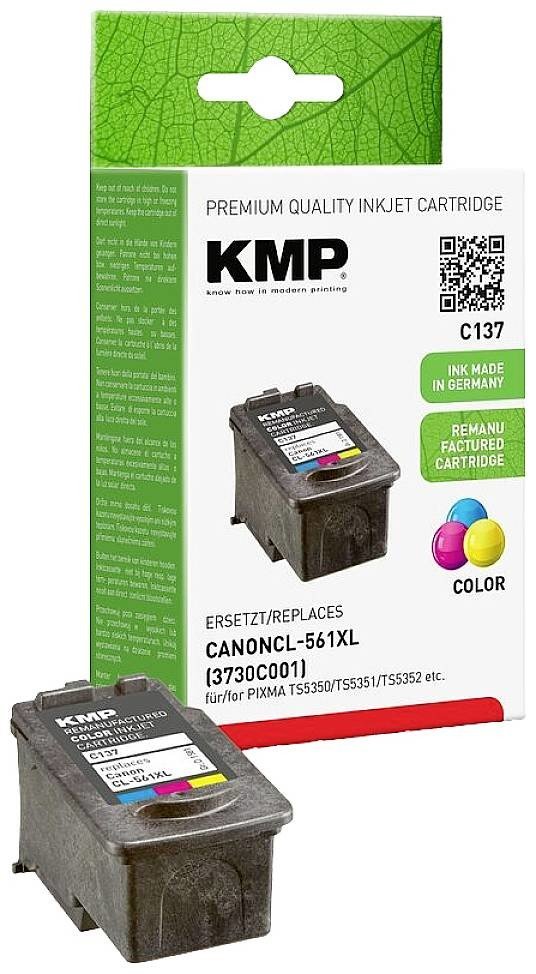 KMP Ink náhradní Canon CL561XL (3730C001) kompatibilní Single azurová, purpurová, žlutá C137 1581,4030