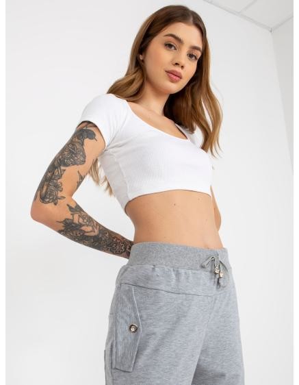 Dámské tepláky s kapsami DEVONA šedé