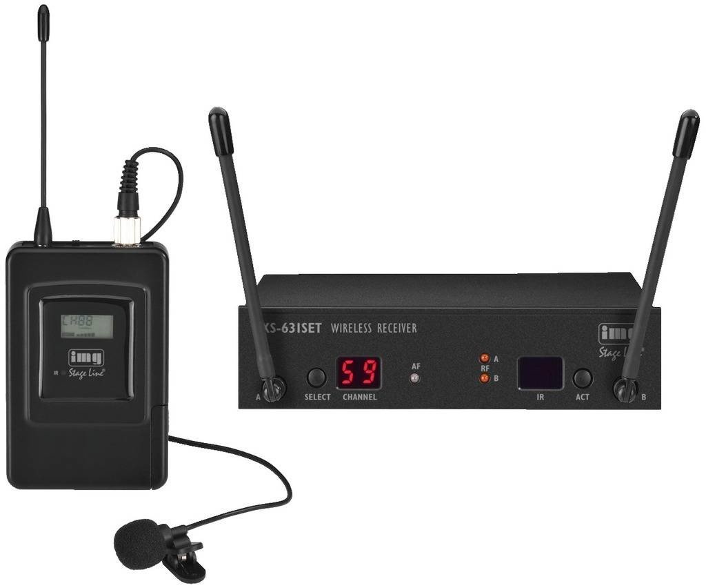 IMG StageLine TXS-631SET nasazovací sada bezdrátového mikrofonu Druh přenosu:bezdrátový spínač
