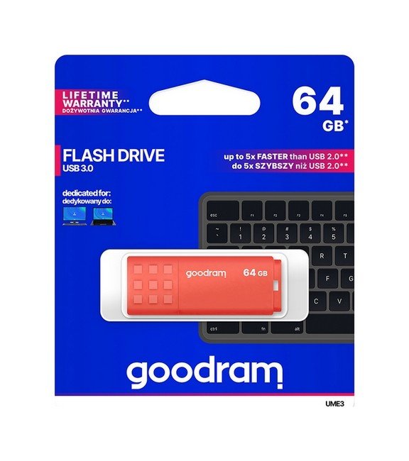 Flash disk GOODRAM UME3 64GB oranžový 91215