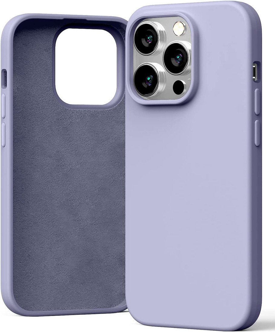 Ochranný kryt pro iPhone 14 Pro - Mercury, Silicone Lavender Gray