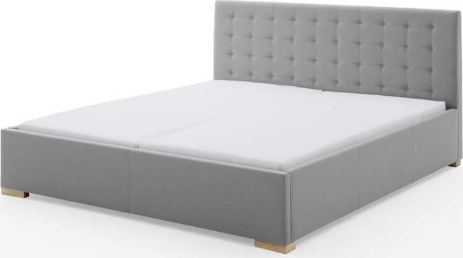 Šedá čalouněná dvoulůžková postel 180x200 cm Malia - Meise Möbel