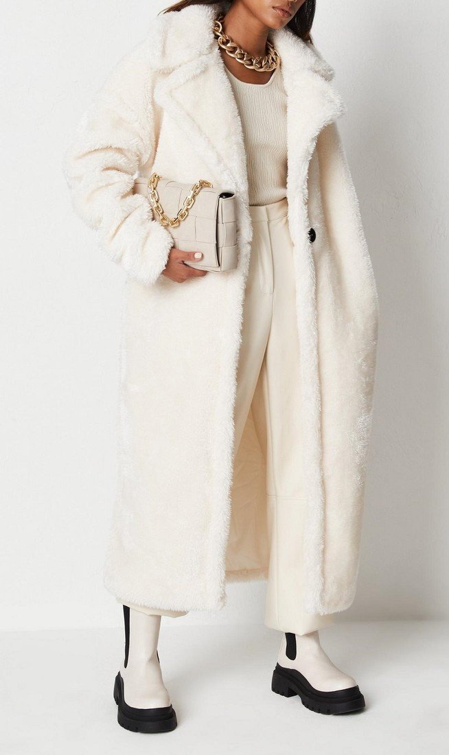 Missguided kabát v bílé barvě