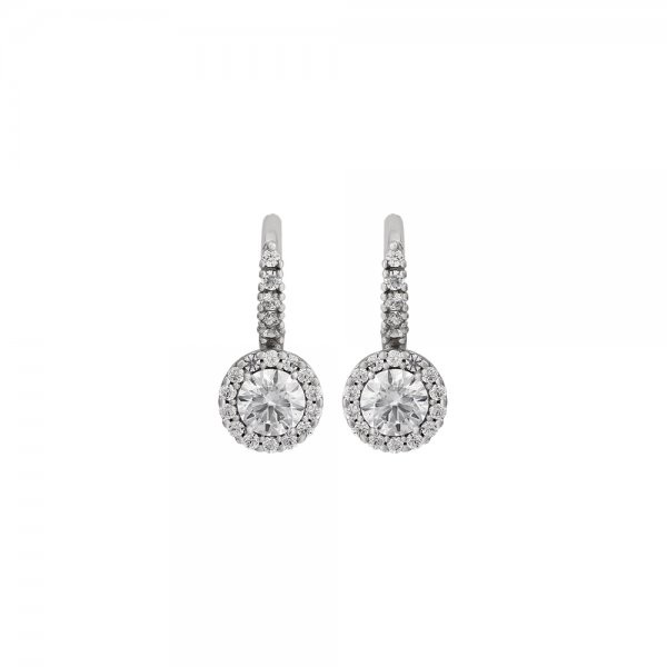 Náušnice se syntetickými kameny 336-087-000968 2.80g