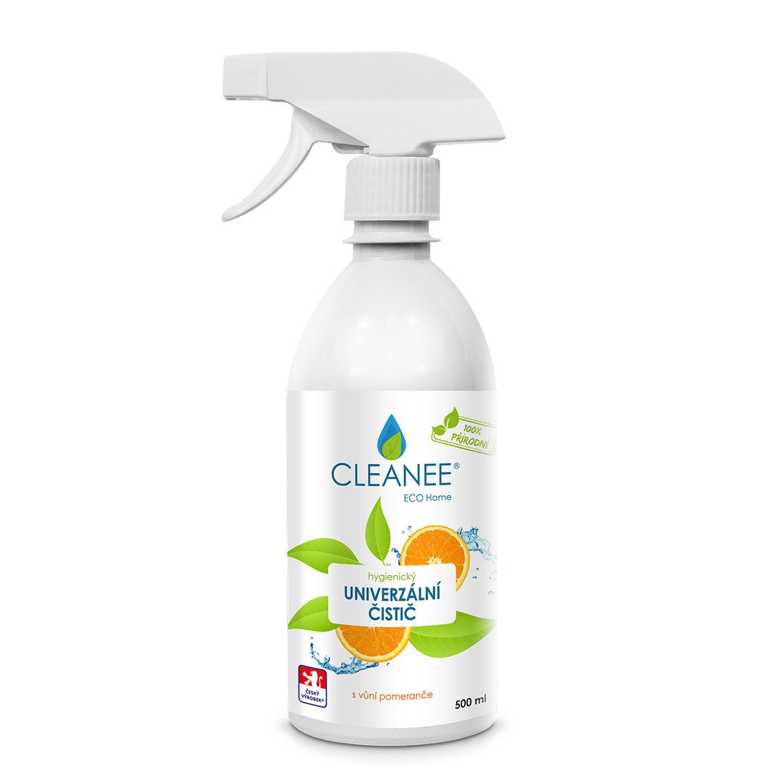 Cleanee ECO přírodní hygienický čistič UNIVERZÁLNÍ s vůní POMERANČE 500 ml