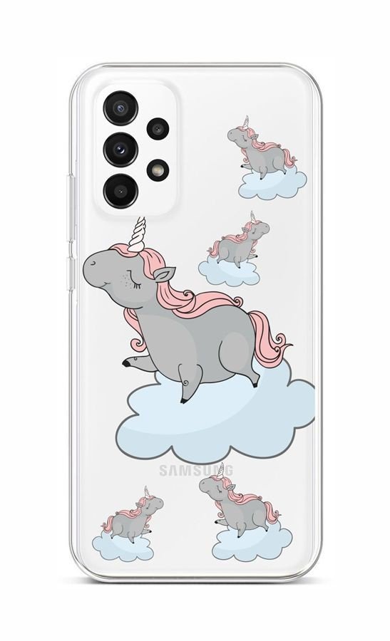 Kryt TopQ Samsung A23 5G Grey Unicorns 87096