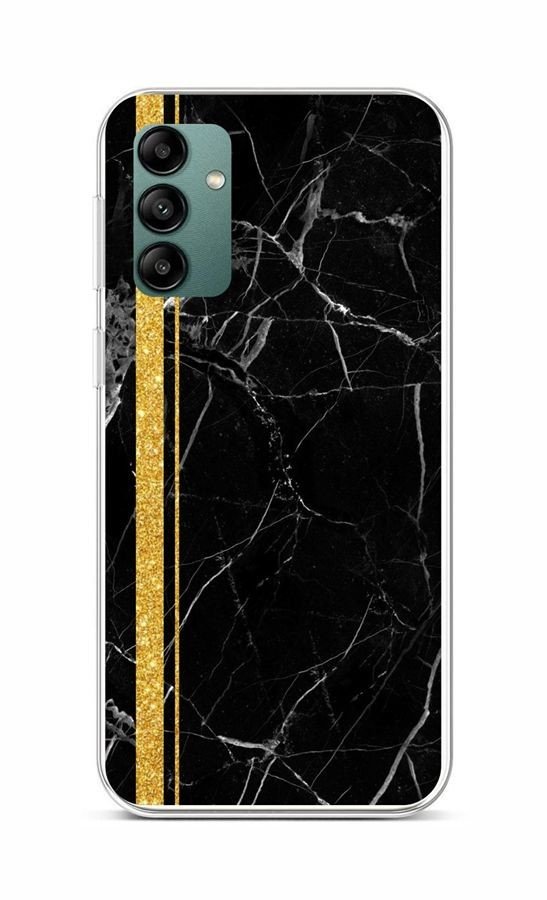 Kryt STYLE TopQ Samsung A04s Mramor černo-zlatý 87079