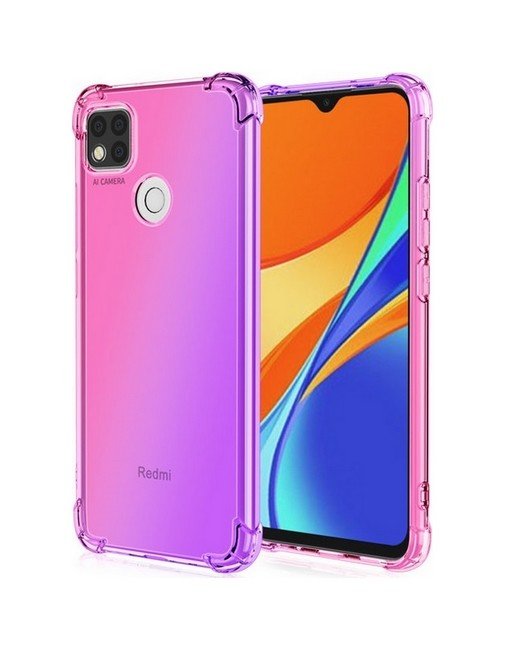 Kryt TopQ Xiaomi Redmi 10A Shock duhový růžovo-fialový 86289