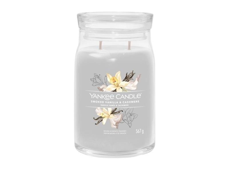 YANKEE CANDLE Smoked Vanilla & Cashmere svíčka 567g / 5 knotů (Signature velký)
