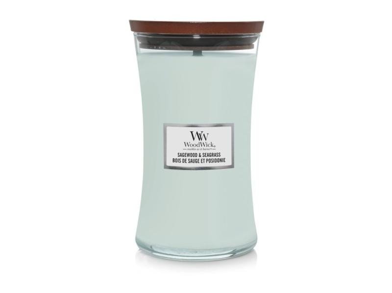 WoodWick Sagewood & Seagrass svíčka 609g