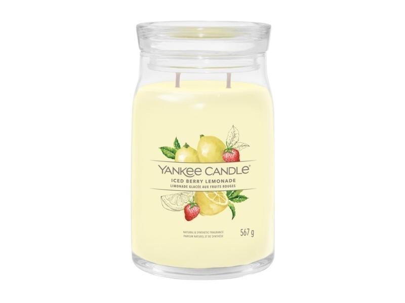 YANKEE CANDLE Signature skleněná Iced Berry Lemonade svíčka 567g / 5 knotů (Signature velký)