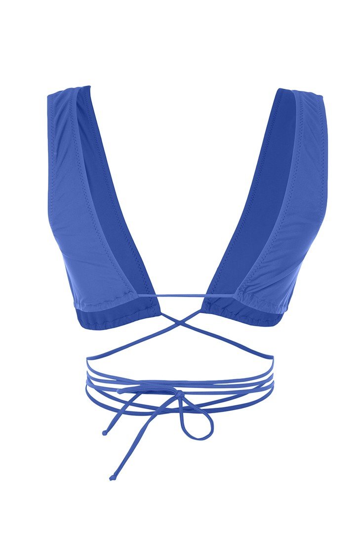 Trendyol Bikini Top - Navy blue - Plain