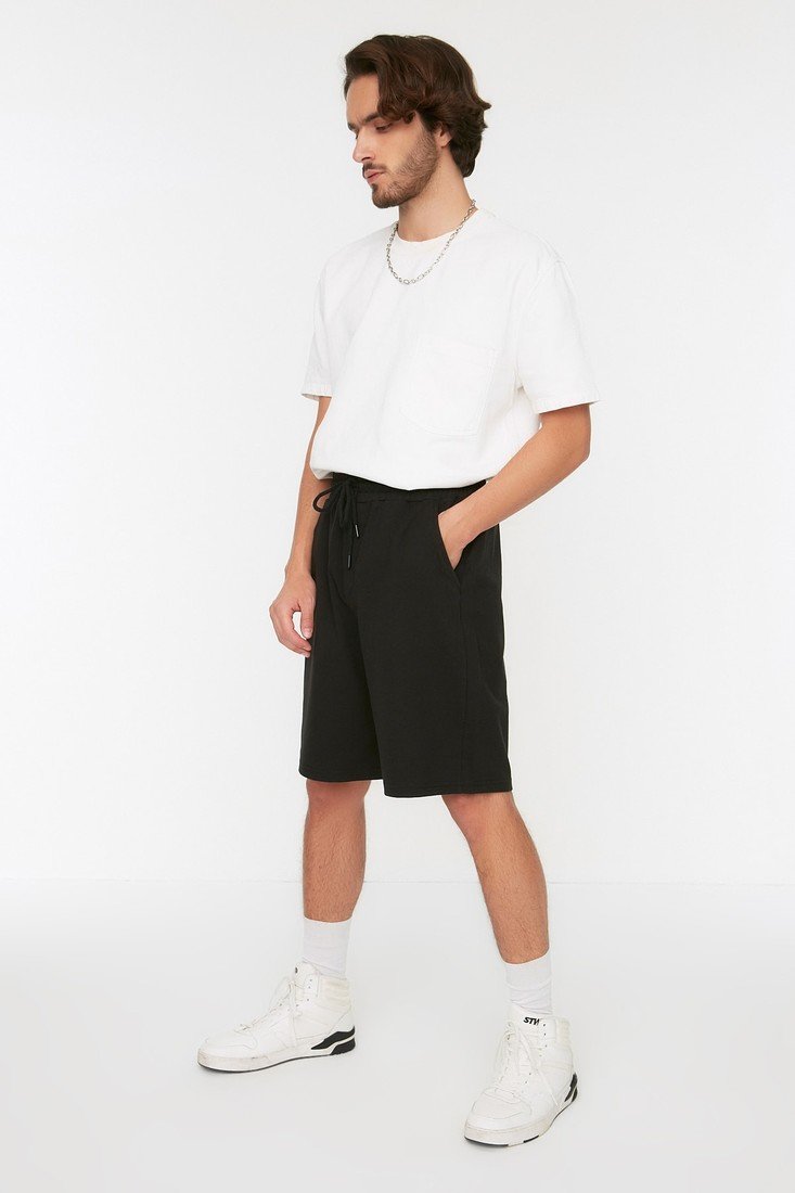 Trendyol Shorts - Black - Normal Waist