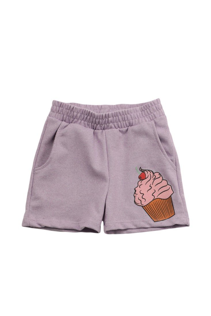 Trendyol Shorts - Purple - Normal Waist