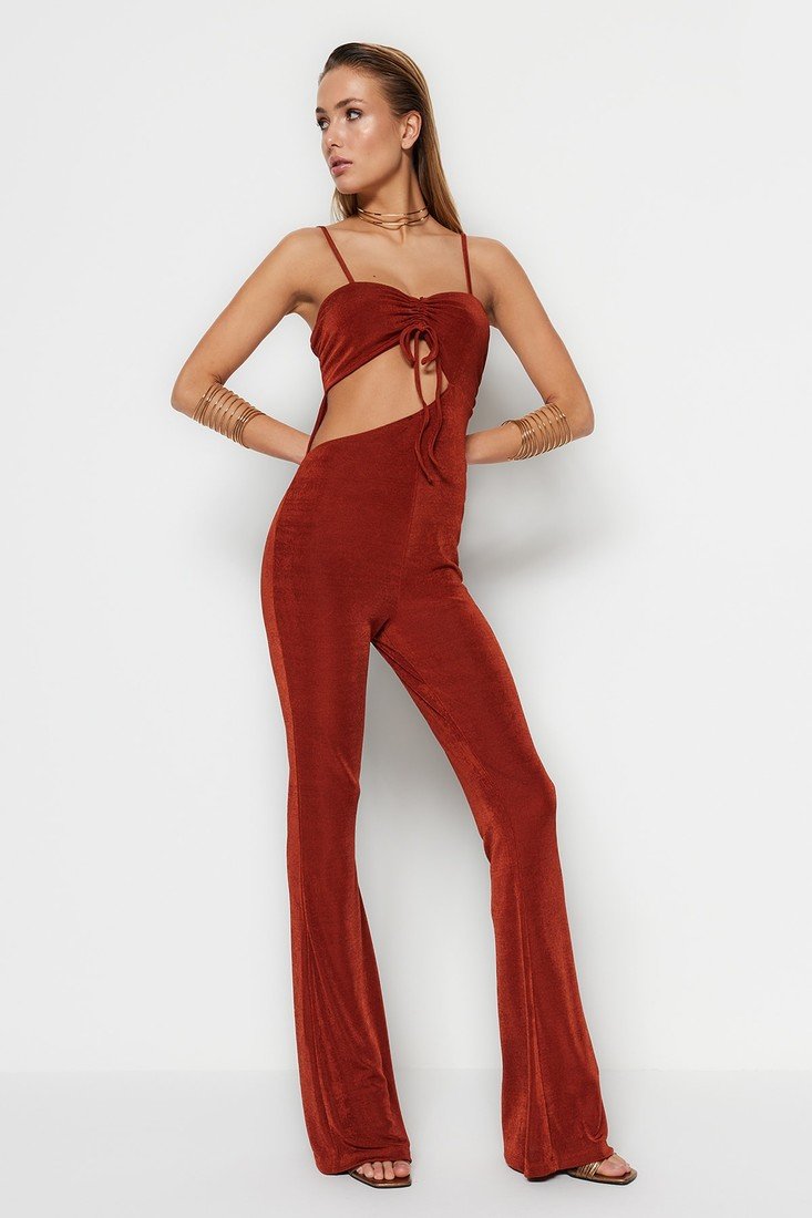 Trendyol Jumpsuit - Brown - Fitted