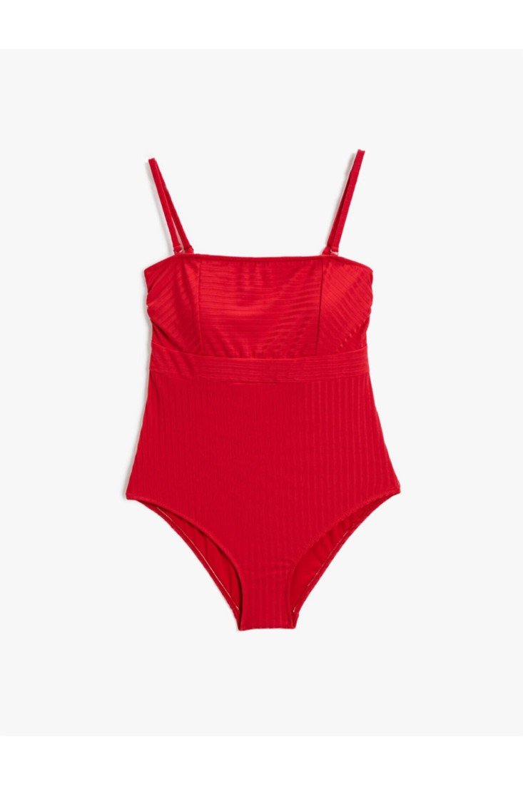 Koton Swimsuit - Red - Plain