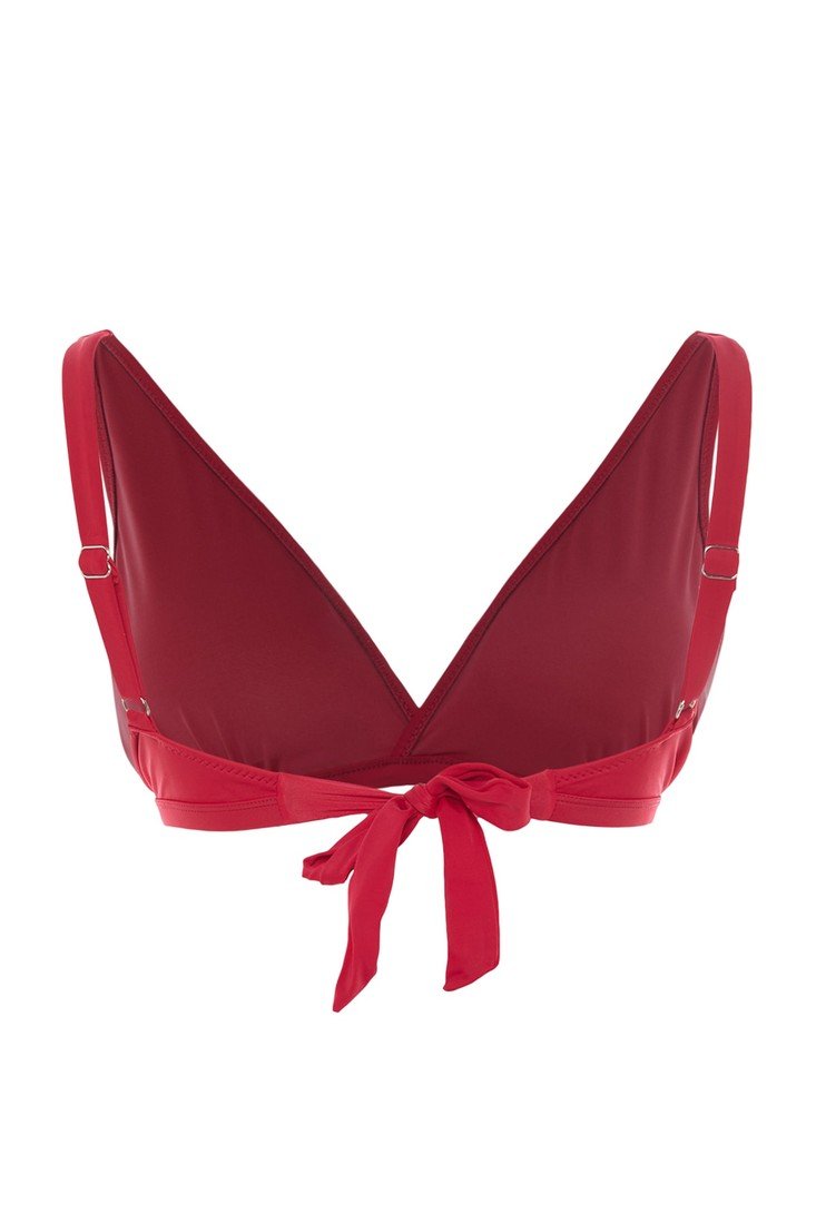 Trendyol Curve Plus Size Bikini Top - Burgundy