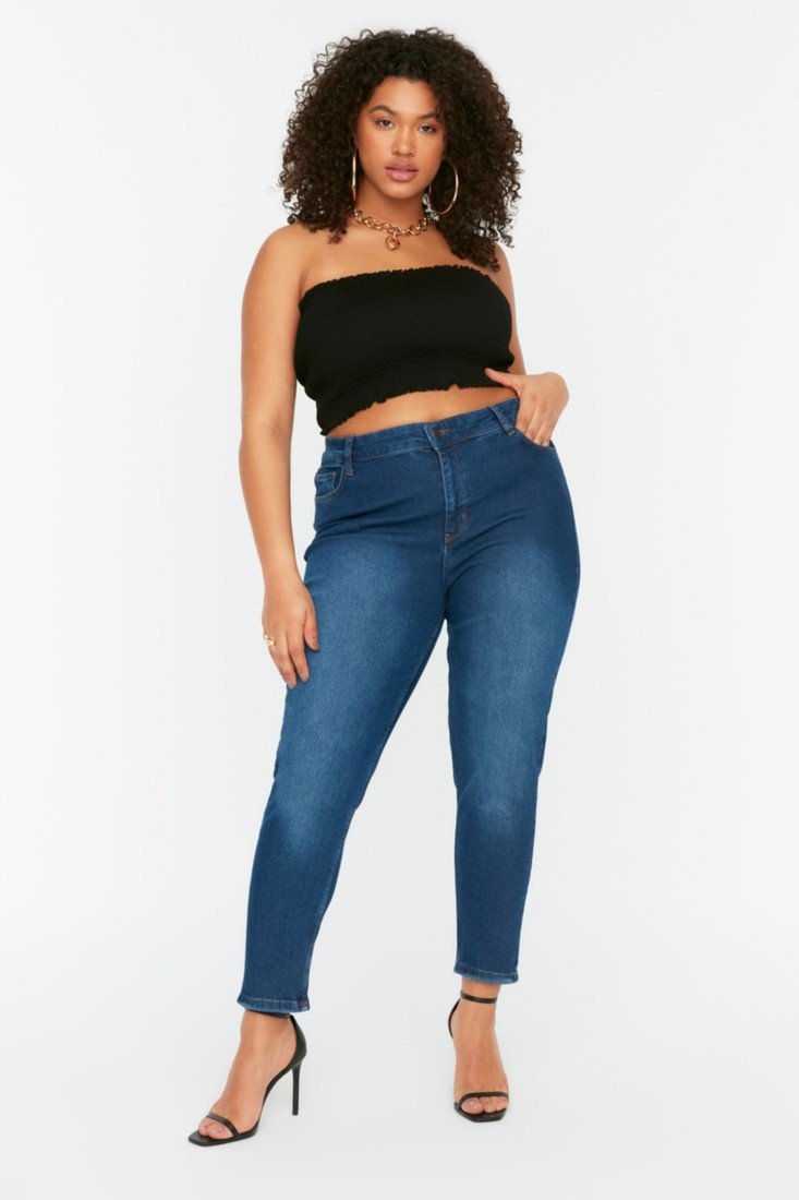 Trendyol Curve Plus Size Jeans - Blue - Skinny
