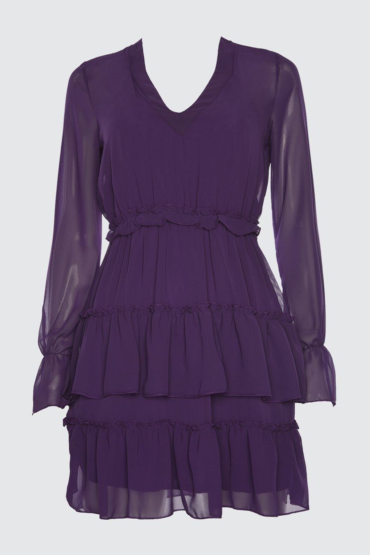 Trendyol Both Dress - Purple - Ruffle