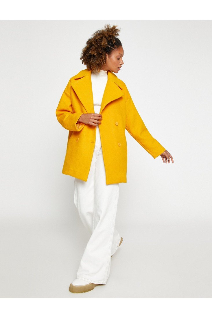 Koton Coat - Yellow - Basic