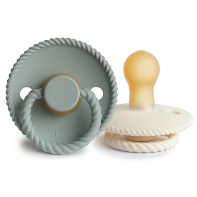 FRIGG Latexový dudlík Cream /Sage 0-6 měsíců, 2 kusy