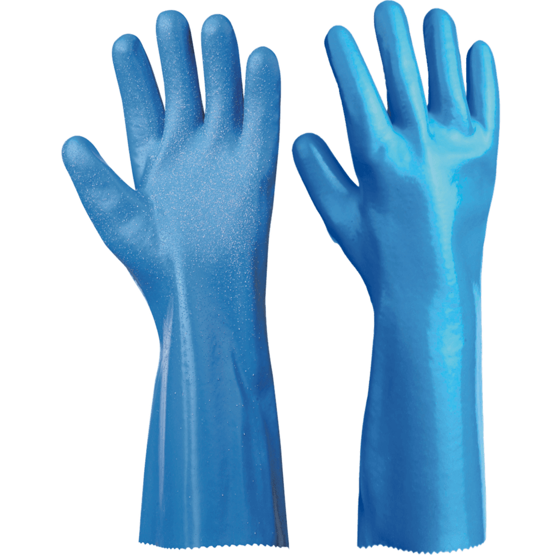DG UNIVERSAL zdrsněné PVC nitril Rukavice modrá 45cm 10
