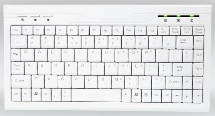 EXACTGAME AMEI Keyboard AM-K2001W CZECH Slim Mini Multimedia (AMEI AM-K2001W)