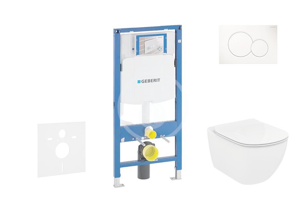 GEBERIT Duofix Set předstěnové instalace, klozetu a sedátka Ideal Standard Tesi, tlačítka Sigma01, alpská bílá 111.300.00.5 NF1