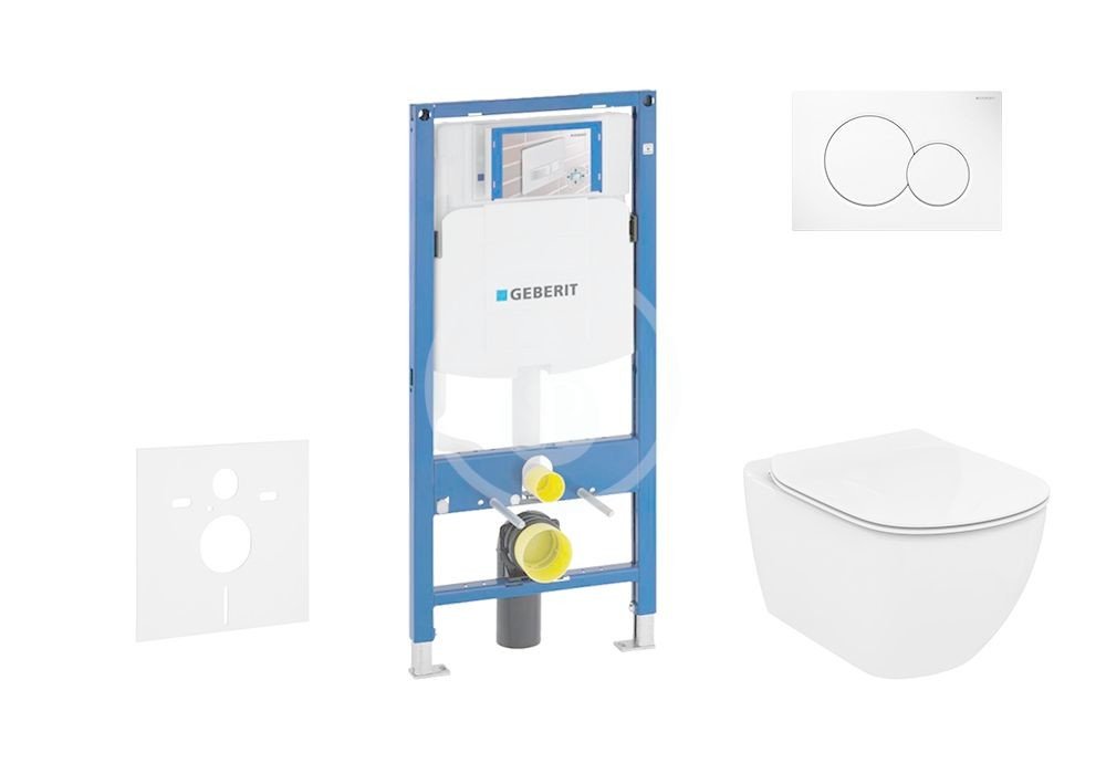 GEBERIT Duofix Set předstěnové instalace, klozetu a sedátka Ideal Standard Tesi, tlačítka Sigma01, Aquablade, SoftClose, alpská bílá 111.300.00.5 NU1