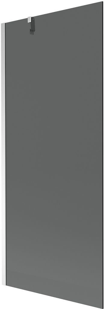 MEXEN/S Next vanová zástěna FIX 80 x 150 cm, grafit, chrom 895-080-000-00-40-01